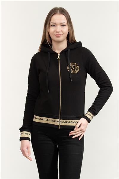 Versace Jeans Couture R Vemblem S Embro Kadın Fermuarlı Sweatshirt