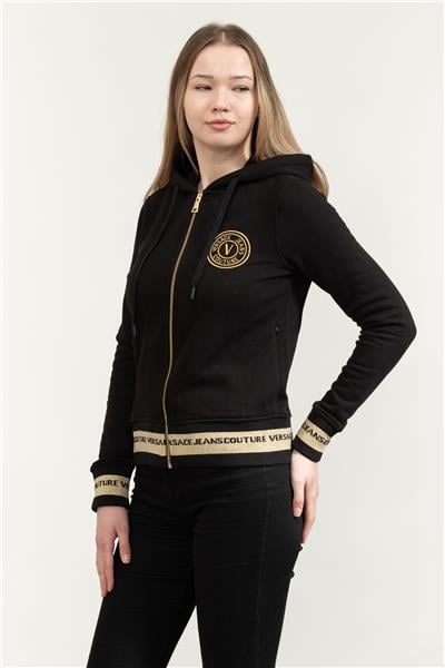 Versace Jeans Couture R Vemblem S Embro Kadın Fermuarlı Sweatshirt