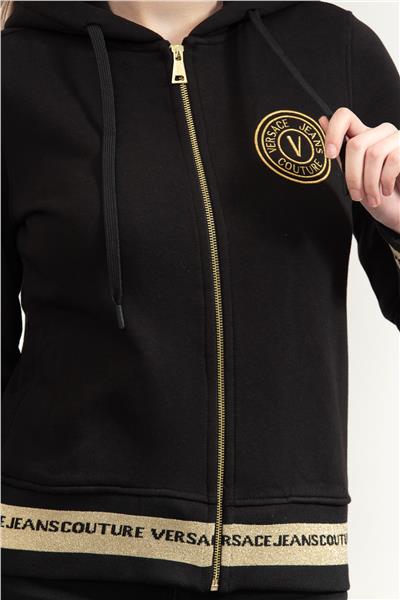 Versace Jeans Couture R Vemblem S Embro Kadın Fermuarlı Sweatshirt