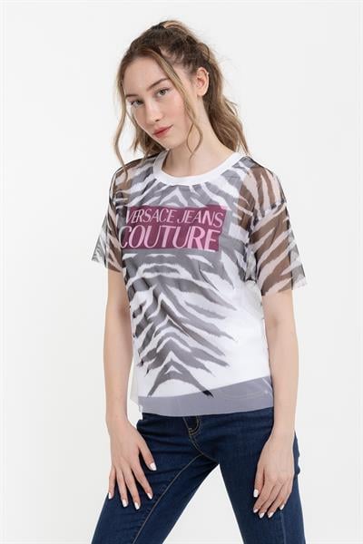 Versace Jeans Couture Tiger %100 Pamuklu Kadın T-Shirt