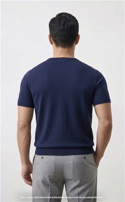 VQUE Erkek Bisiklet Yaka Kısa Kol Rayon Triko