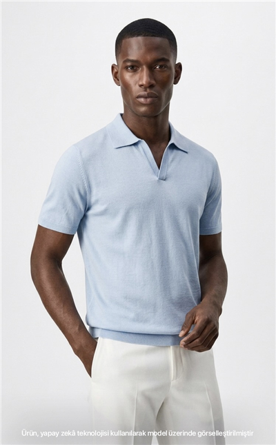VQUE Erkek Polo Yaka Kısa Kol Rayon Triko