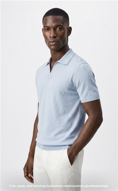 VQUE Erkek Polo Yaka Kısa Kol Rayon Triko