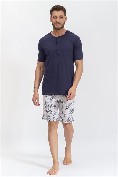 You 365 Buttoned Pajamas S/P S/S Erkek Pijama Takımı Mavi
