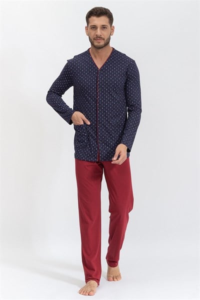 You 365 Open Pajamas L/P L/S Erkek Pijama Takımı Mavi