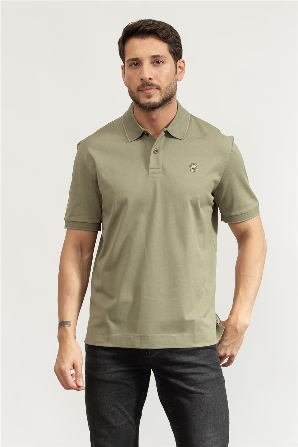 BOSS AC−3 Boss C-Parris 116 Erkek Polo Yaka T-Shirt Yeşil
