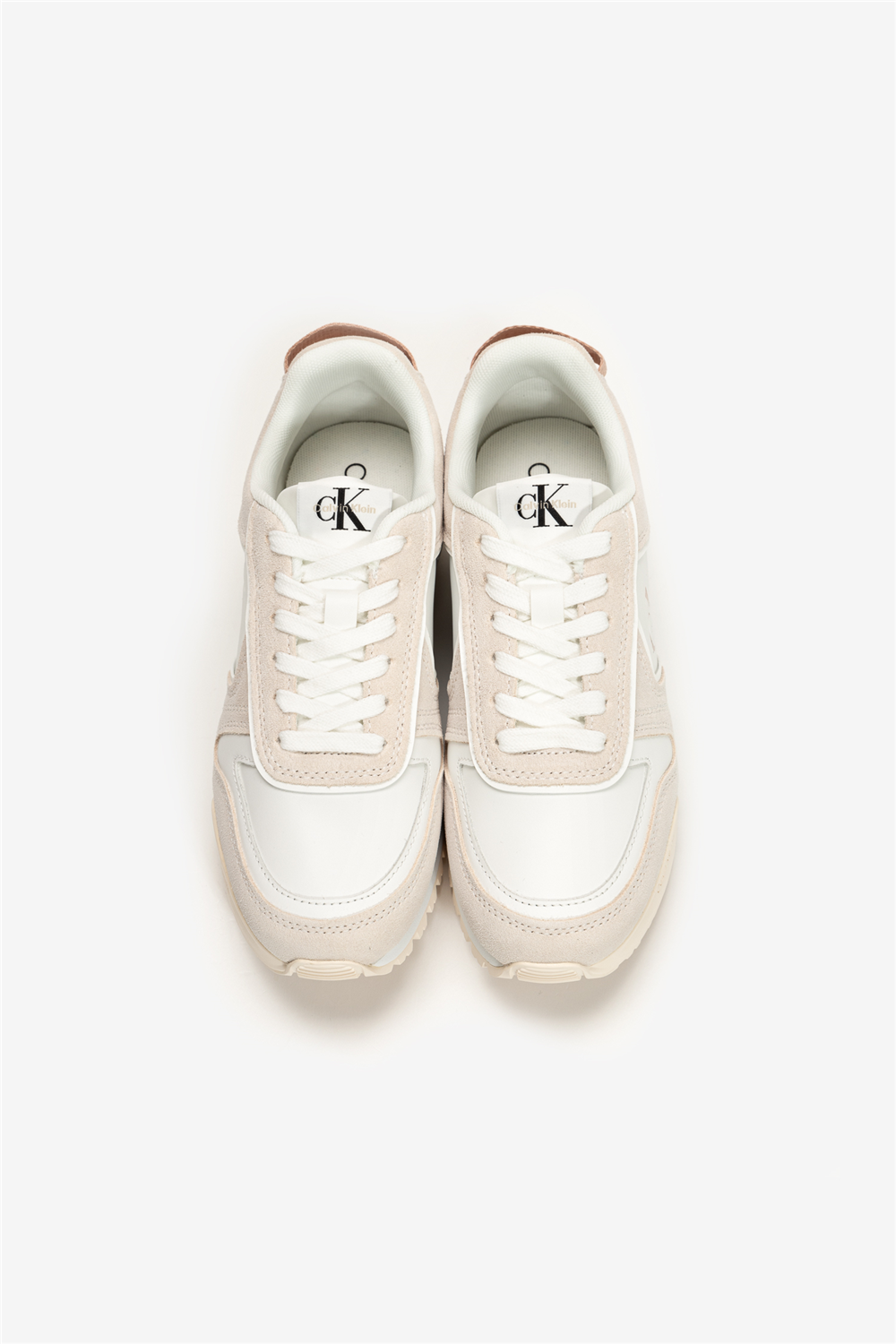 Calvin Klein Toothy Run Laceup Low Lth Mix Erkek Sneaker Beyaz