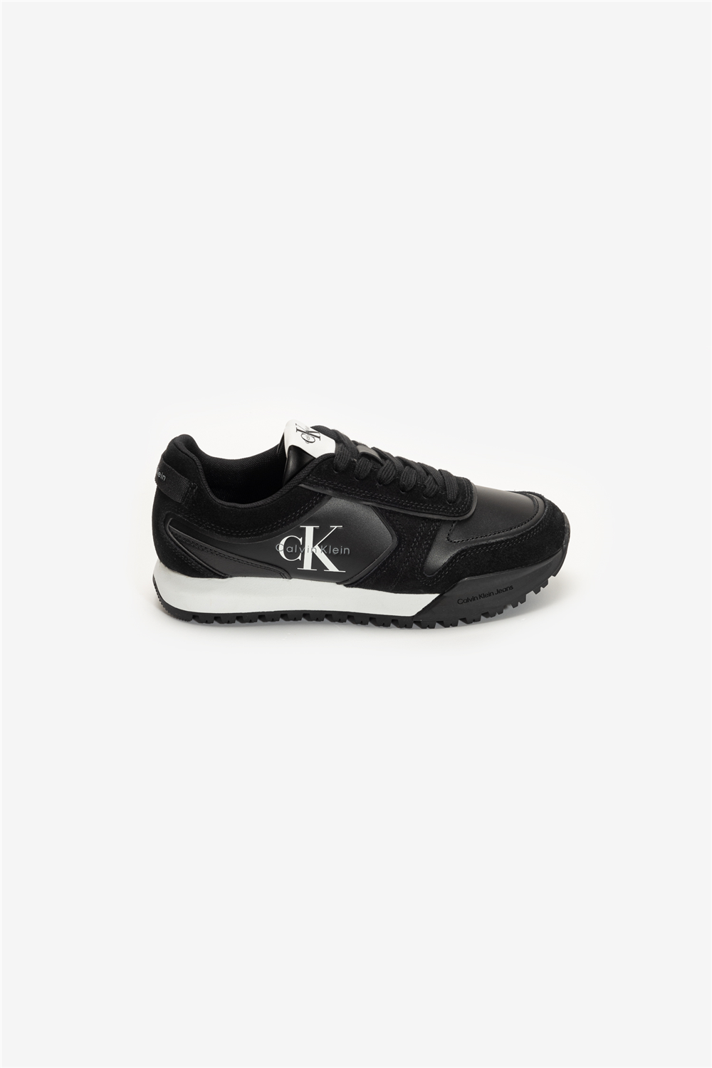 Calvin Klein Toothy Run Laceup Low Lth Mix Erkek Sneaker Siyah