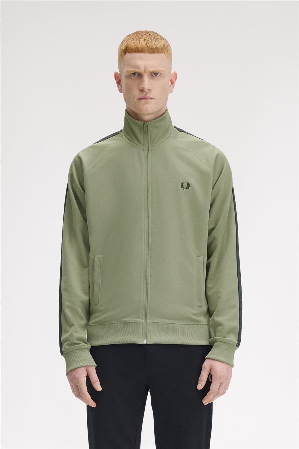Fred Perry Contrast Tape Track Jacket Erkek Fermuarlı Sweatshirt
