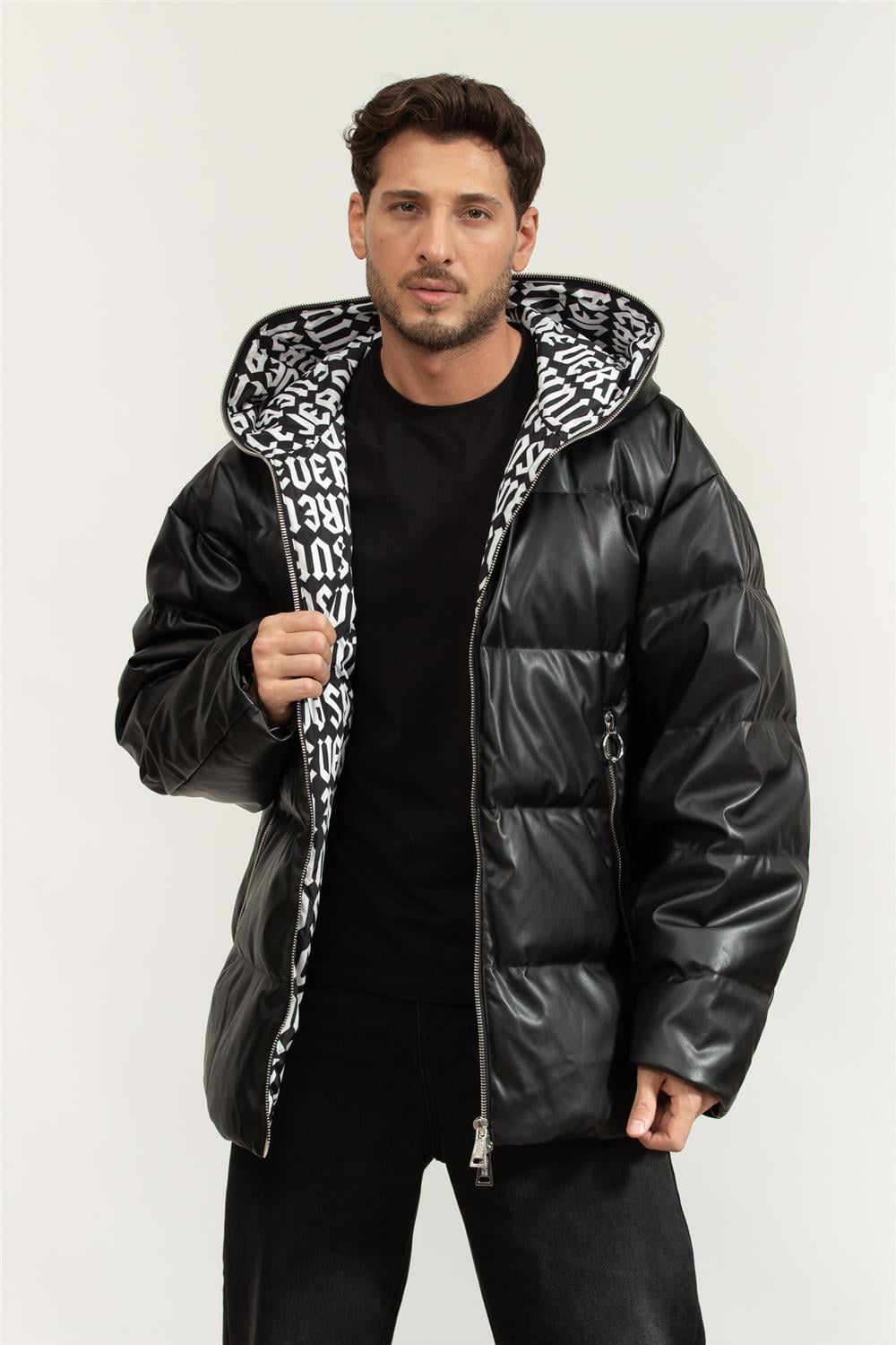 Versace Jeans Couture Erkek Mont Siyah