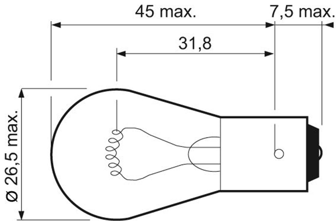 AMPUL P21W  12 V TEK DUY FREN -  - OEM