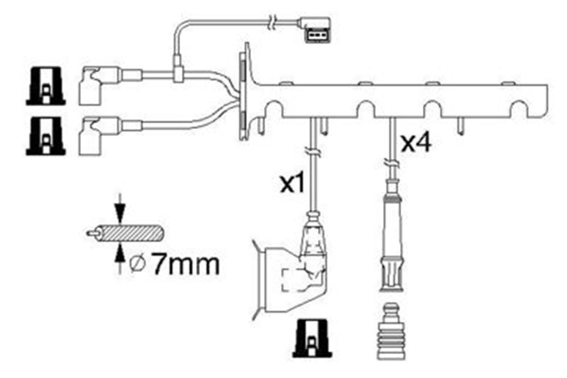 BMW BUJİ KABLOSU M40 - BMW - OEM 12121727855.