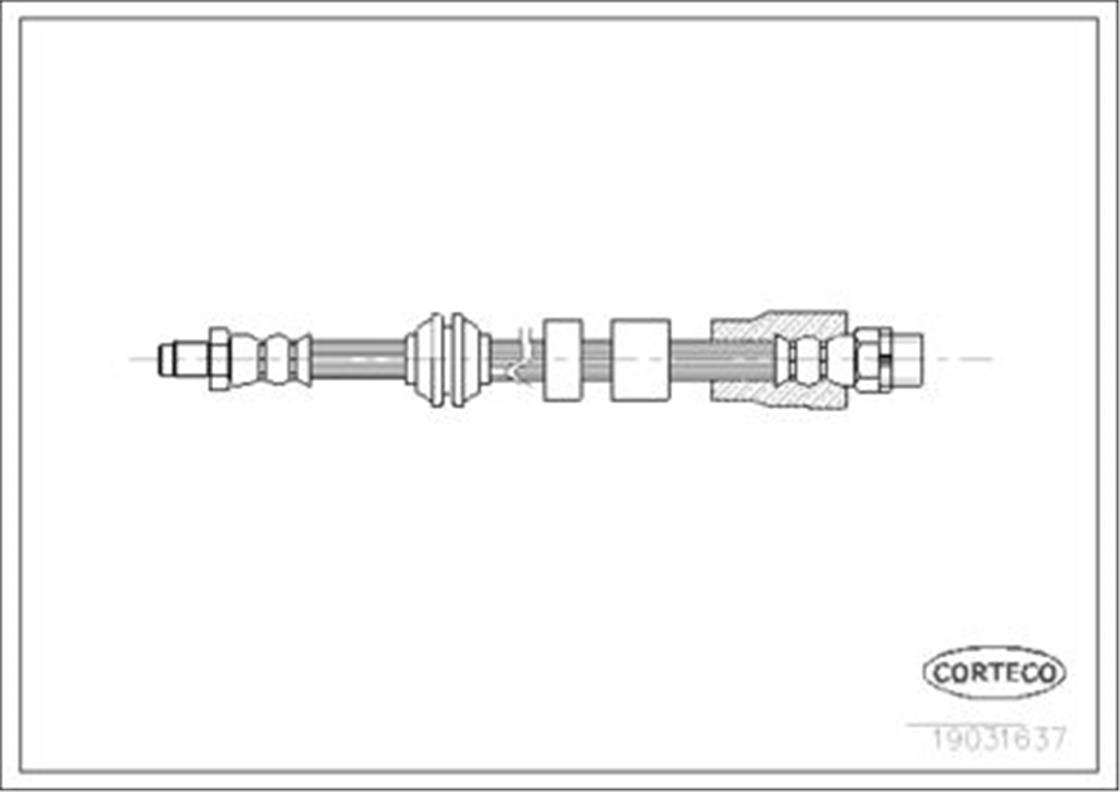 19031637BMW FREN HORTUMU E60-E61-E63-E64 ÖN  - BMW - OEM 3432 6 760 909CORTECO