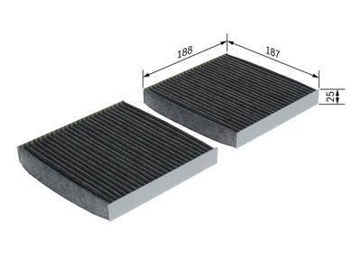 BMW KLİMA FİLTRESİ F25-F26-X3-X4 KARBONLU TAKIM - BMW - OEM 6431 9 237 157.