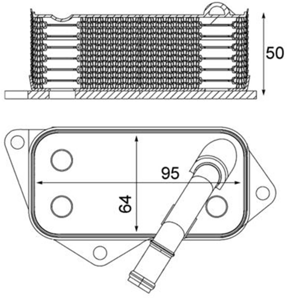 CLC 12 001SBMW MOTOR YAĞ RADYATÖRÜ N20-N26 - BMW - OEM 1142 7 525 333MAHLE BEHR