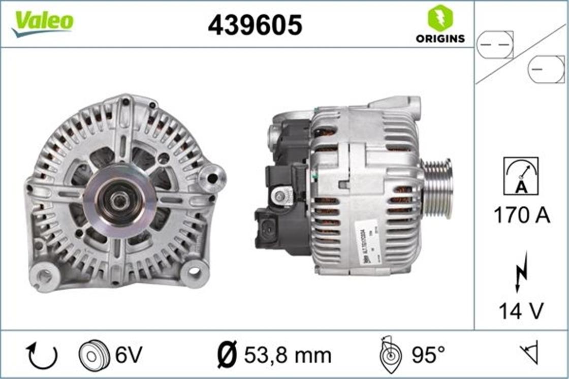 439605BMW ŞARZ DİNAMOSU M57-N-N57N E70 - BMW - OEM 1231 7 801 173VALEO