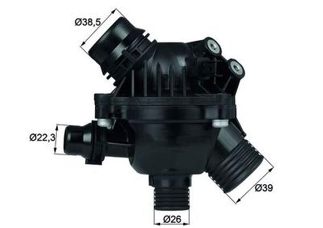 TM 14 97BMW TERMOSTAT N52-53 - BMW - OEM 1153 7 549 476MAHLE TERMOSTAT