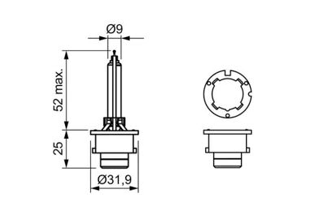 1987302906HONDA - AMPUL-XENON HID-D4S-35W-P32  - HONDA - OEM 33116TR0E01 -BOSCH