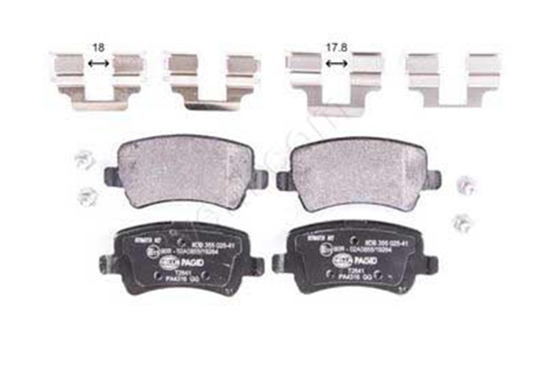 8DB 355 025-411LR BALATA FREELANDER II ARKA-VOLVO - LAND ROVER - OEM LR003655 ...HELLA PAGID