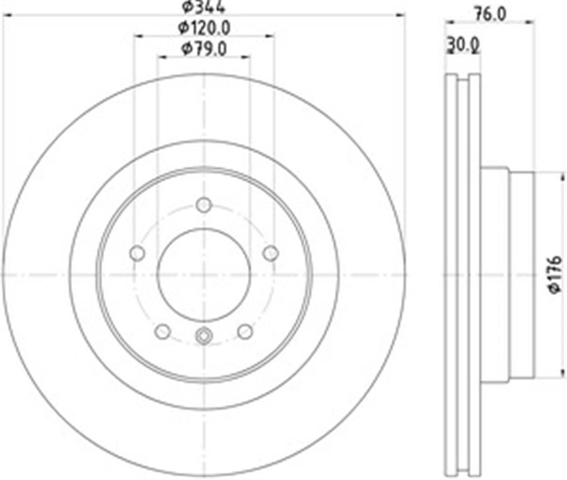 8DD 355 115-961LR DİSK RANGE III ÖN 3.0-4.4 - LAND ROVER - OEM SDB500181HELLA PAGID