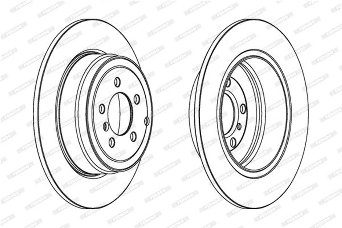 DDF1518C-1LR DİSK RANGE ROVER III ARKA 3.0 TD6 4X4 - LAND ROVER - OEM SDB000211.FERODO