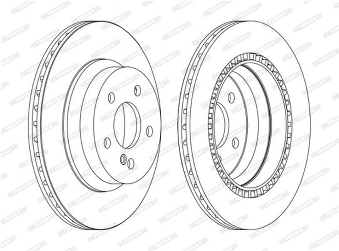 DDF1672CMB DİSK 211-219 ARKA HAVALI - MERCEDES - OEM 211 423 09 12..FERODO
