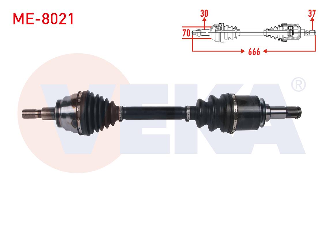 ME-8021MB KOMPLE AKS SOL ÖN 164-166 - MERCEDES - OEM 164 330 29 01VEKA