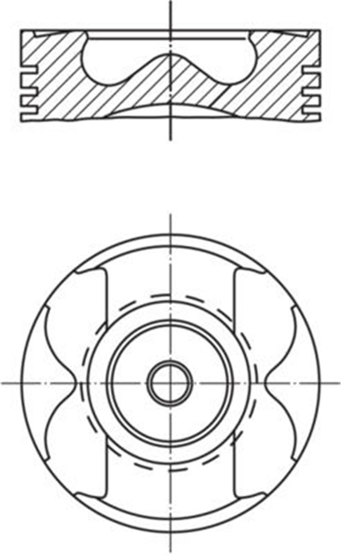 005 22 02MB PİSTON 642-640 M. 83,50 MM. 1-3 SİLİNDİR - MERCEDES - OEM 642 030 46 17MAHLE PiSTON
