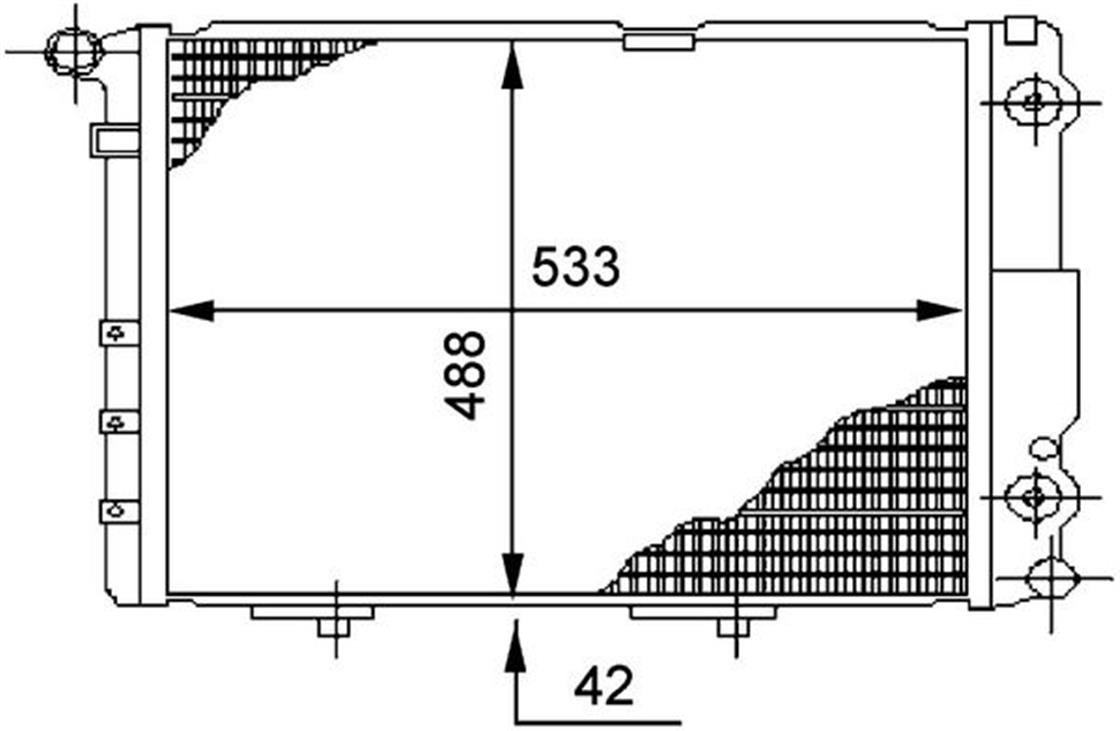 MB RADYATÖR 124  250-300 D - MERCEDES - OEM 124 500 98 03