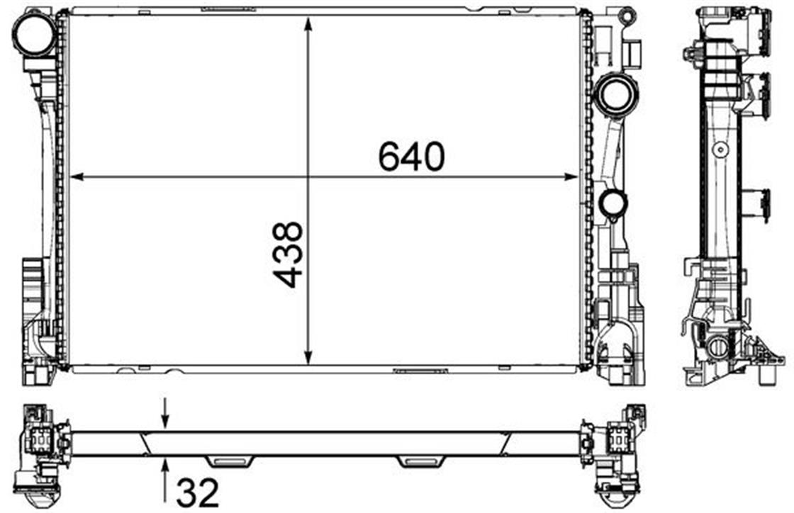 MB RADYATÖR 212-218-207  651 M. - MERCEDES - OEM 995002503