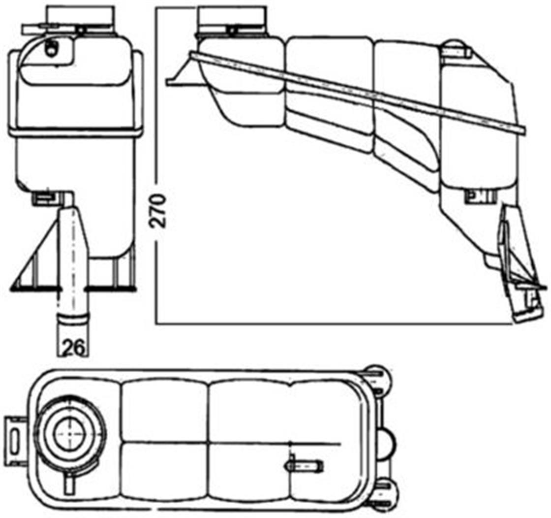 MB RADYATÖR SU DEPOSU 210* - MERCEDES - OEM 2105000549.