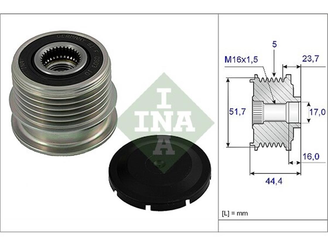 535 0011 10MB ŞARZ DİNAMO KASNAĞI 668 - MERCEDES - OEM 668 155 07 15INA