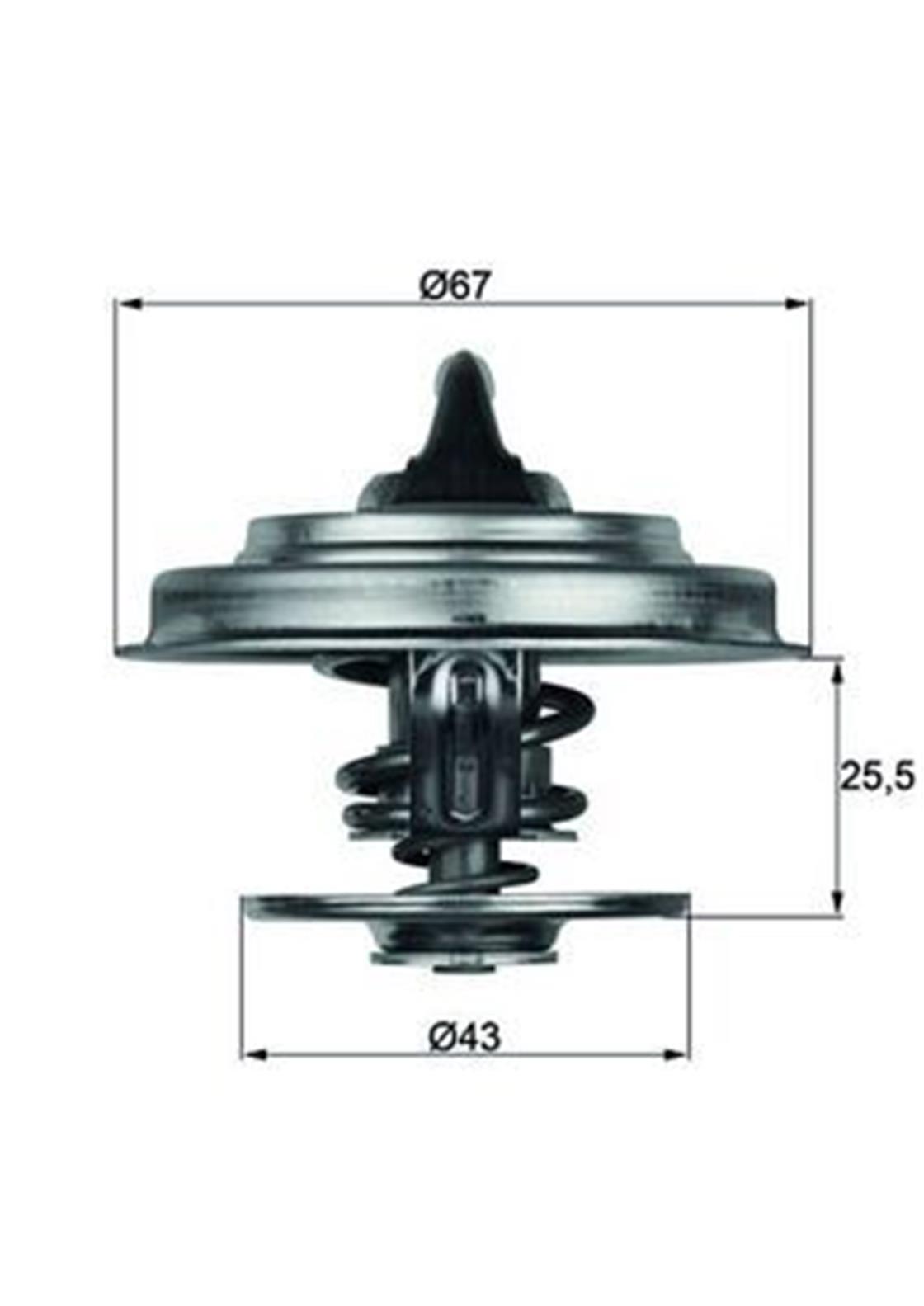 TX 18 87DMB TERMOSTAT 87 LİK - MERCEDES - OEM 110 200 05 15MAHLE TERMOSTAT