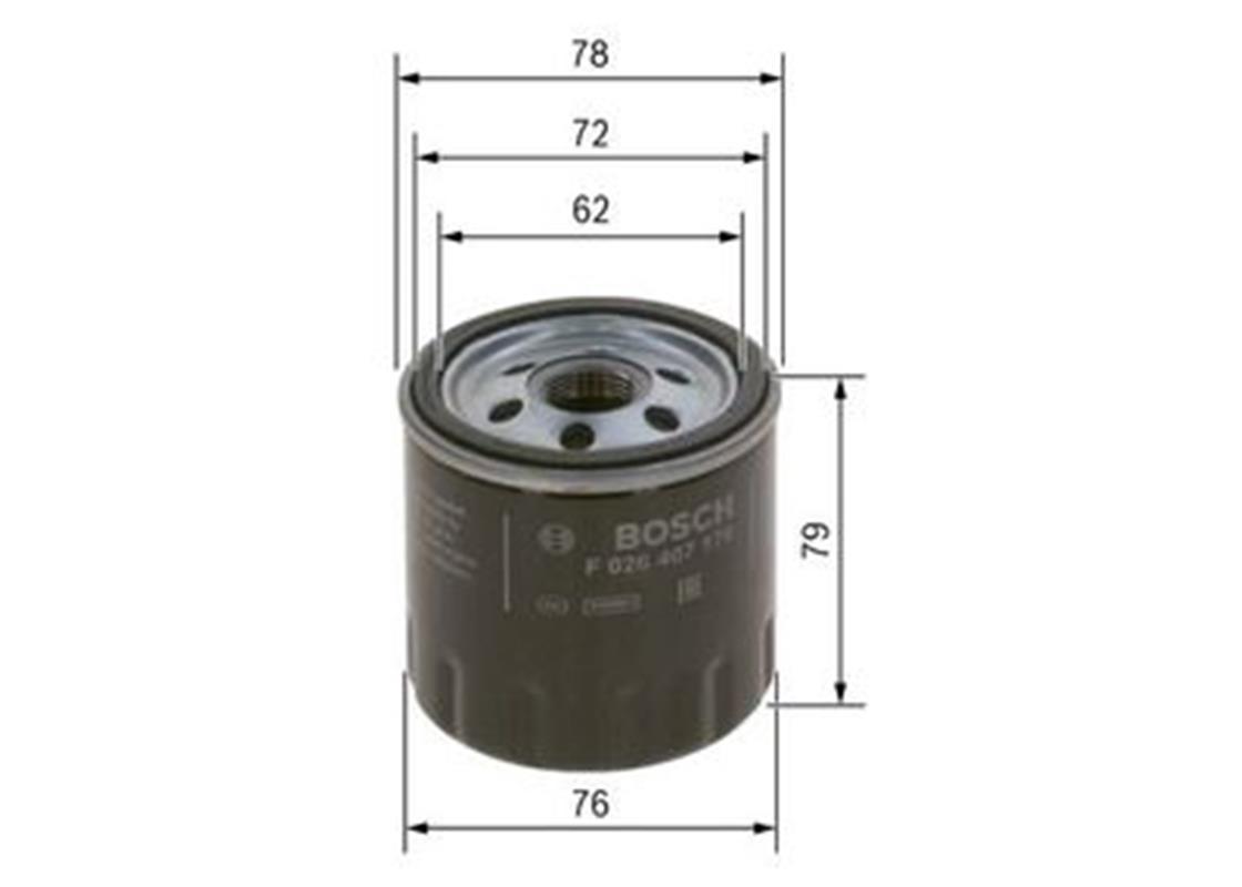 F 026 407 176MB YAĞ FİLTRESİ W117-156-176-246-415  607 M. - MERCEDES - OEM 607 184 02 25..BOSCH