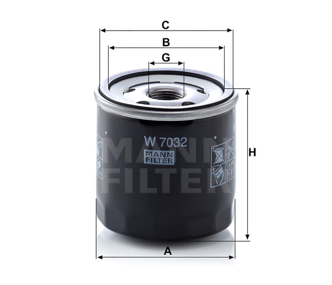 MB YAĞ FİLTRESİ W117-156-176-246-415  607 M. - MERCEDES - OEM 6071840225