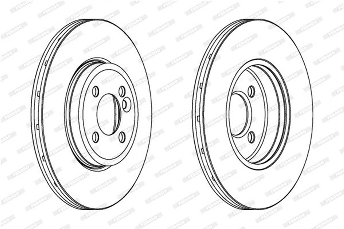 DDF1711CMİNİ DİSK R56-R50 ÖN - BMW - OEM 3411 6 774 986.FERODO