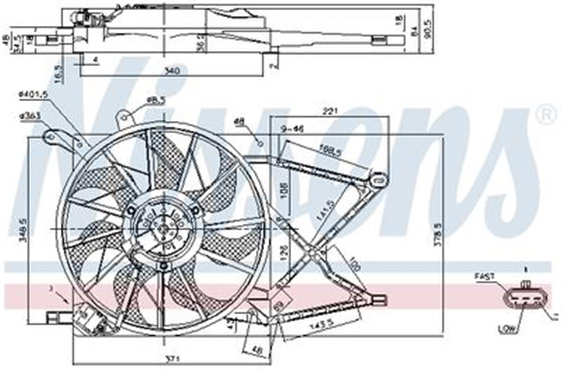 OPEL - DAVLUMBAZ - RADYATÖR FAN  - OPEL - OEM 90570735 -