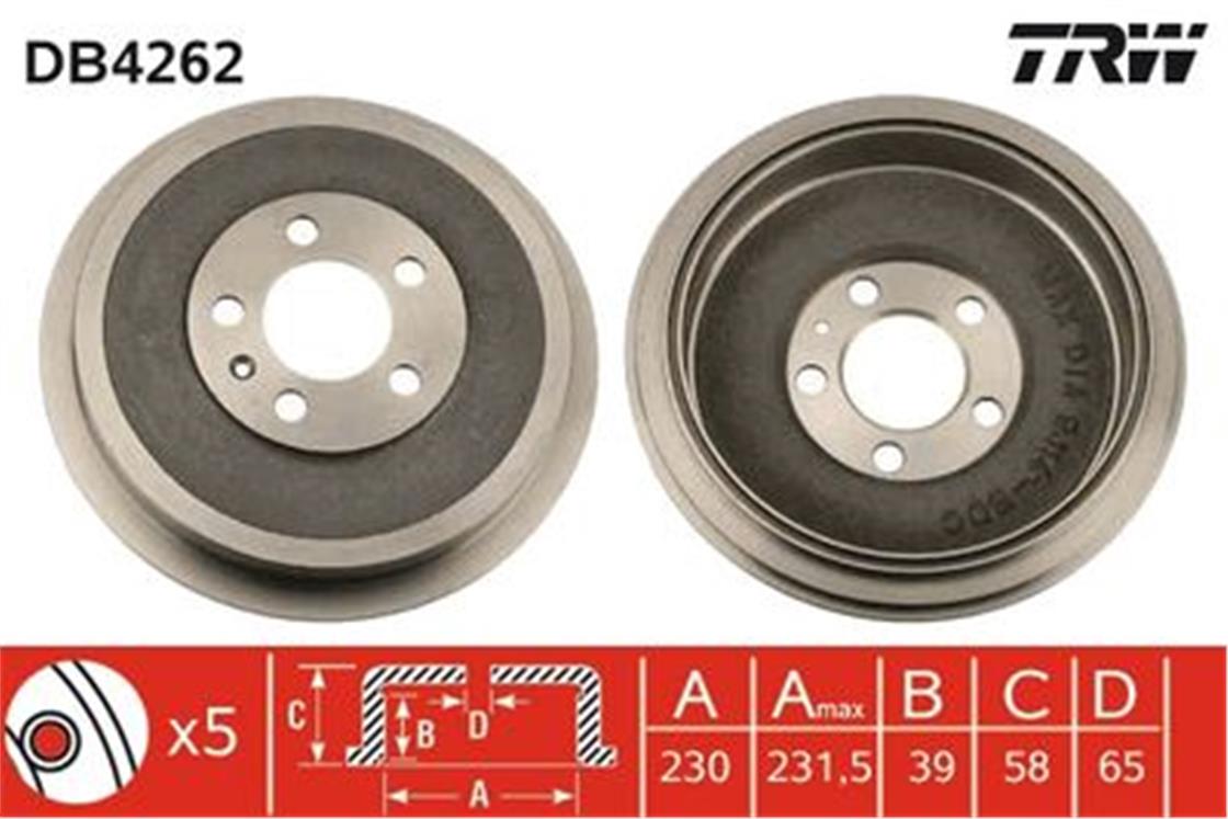 DB4262VW ARKA KAMPANA OCTAVİA ROOMSTAR 2006=> - VW - OEM 1J0 609 617 B.TRW