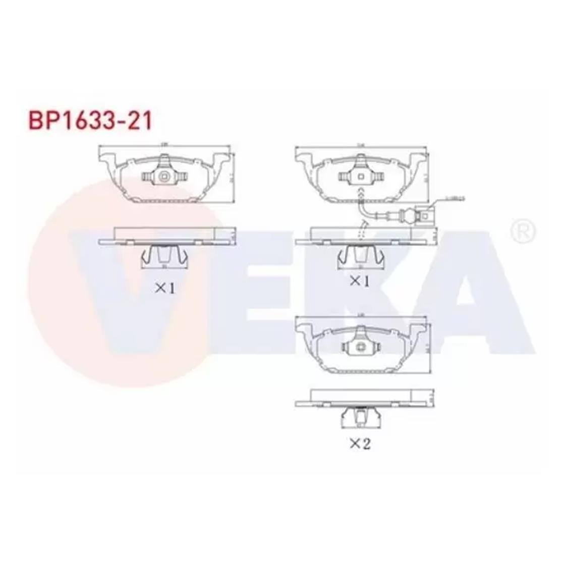 BP1633-21VW BALATA GOLF 4 ÖN - VW - OEM 2313101.,VEKA