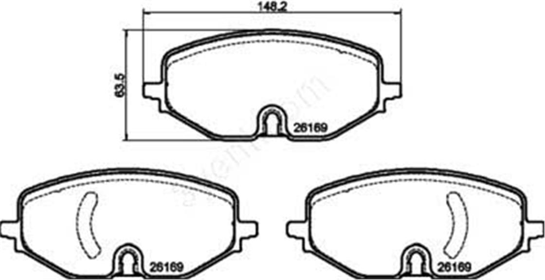 8DB 355 040-801VW BALATA GOLF 7 - GOLF 8 - A3 1.0-1.5 TSI 2020- - VW - OEM 5WA 698 151 A .HELLA PAGID