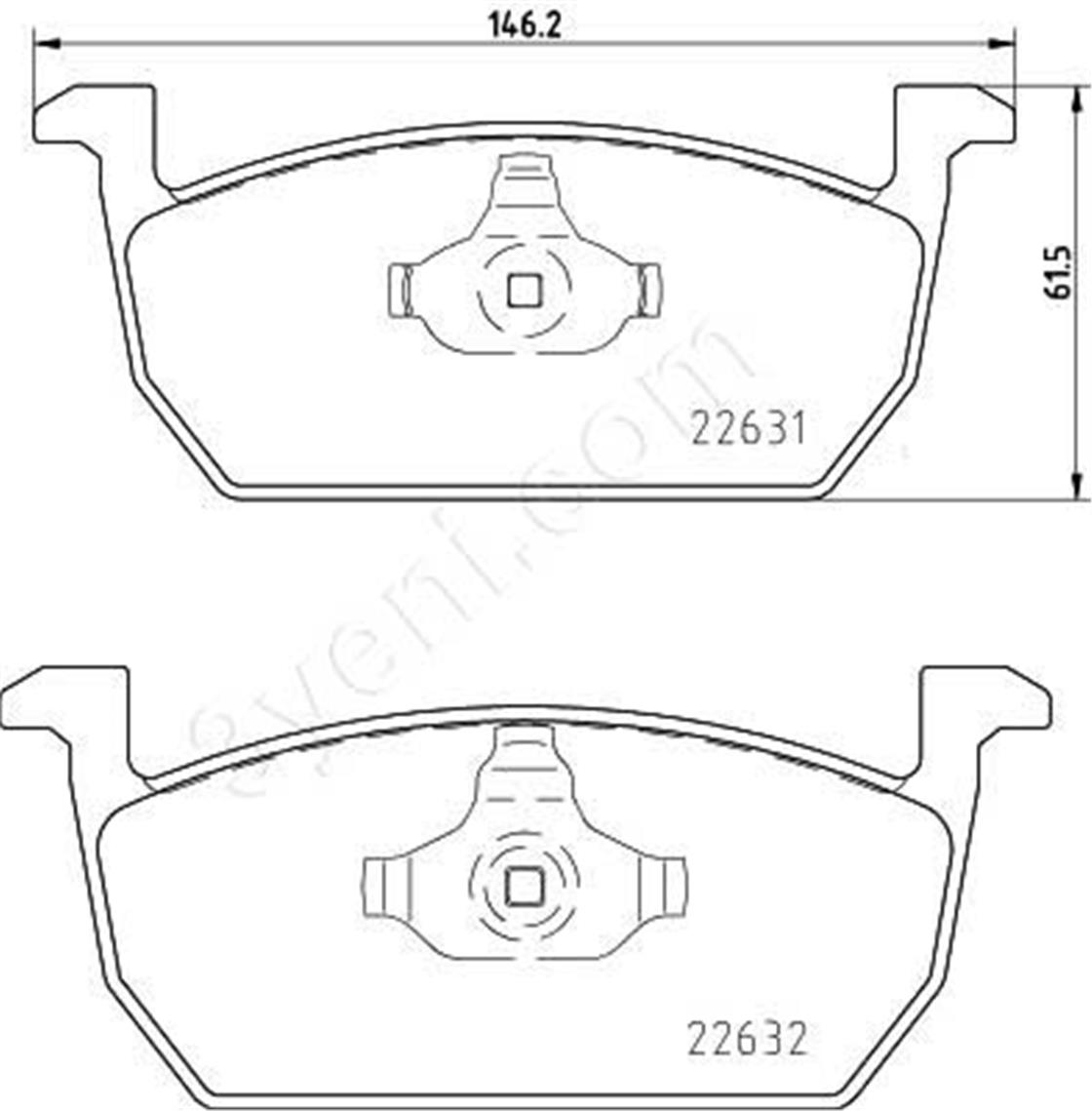 8DB 355 032-951VW BALATA POLO ON 2017  - VW - OEM 2Q0 698 151 B...HELLA PAGID