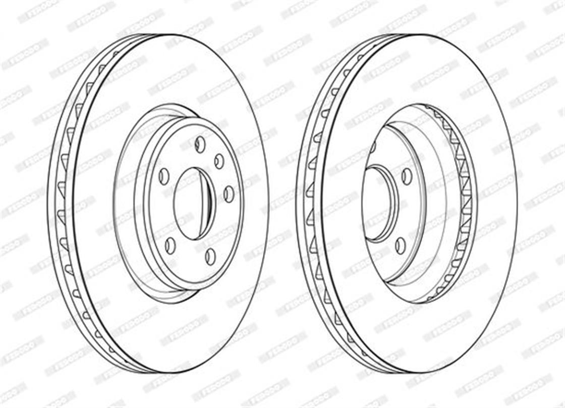 DDF2596C-1VW DİSK A4-A5-A6-Q5 ÖN 2015> - VW - OEM 8W0 615 301 AA.FERODO