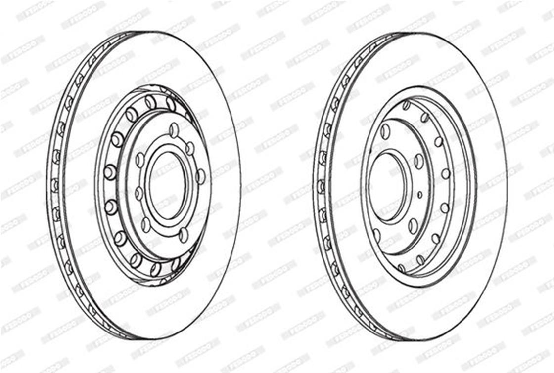 DDF1934CVW DİSK A8 ARKA - VW - OEM 4E0 615 601 K..FERODO