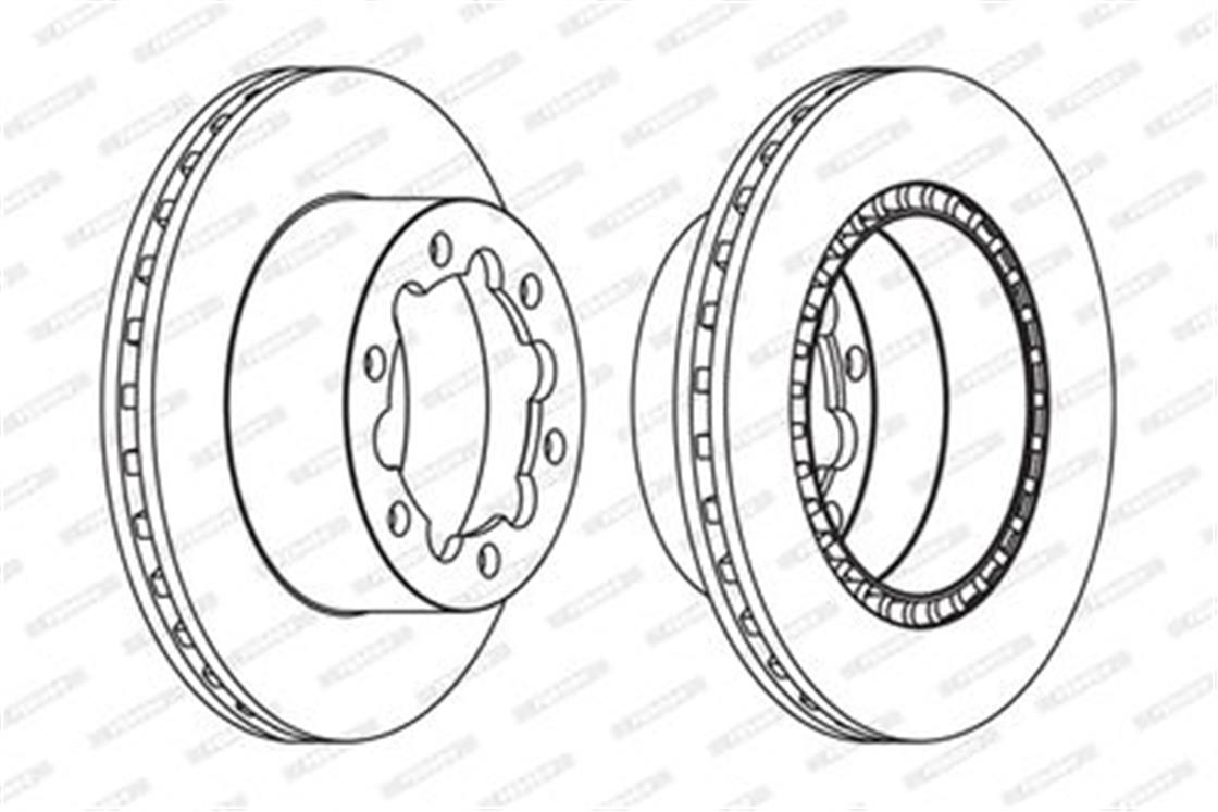 FCR312AVW DİSK CRAFTER ÇİFT TEKER - VW - OEM 906 423 01 12FERODO