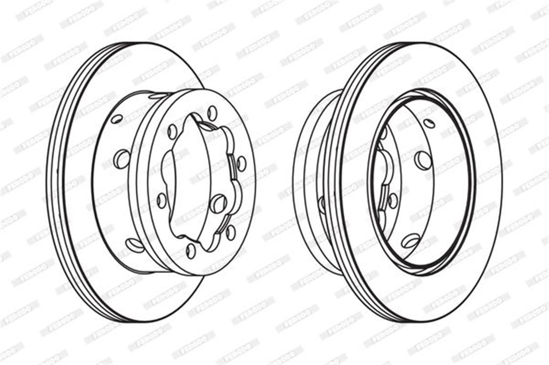 FCR191AVW DİSK LT 35 -  ÇİFT TEKER  ARKA - VW - OEM 2D0 615 601 B.FERODO