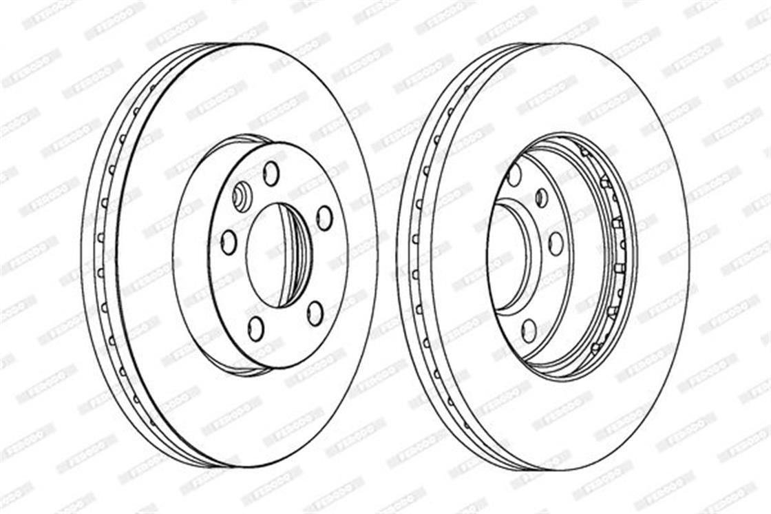 DDF1253C-1VW DİSK T5 ÖN - VW - OEM 7H0 615 301 D..FERODO