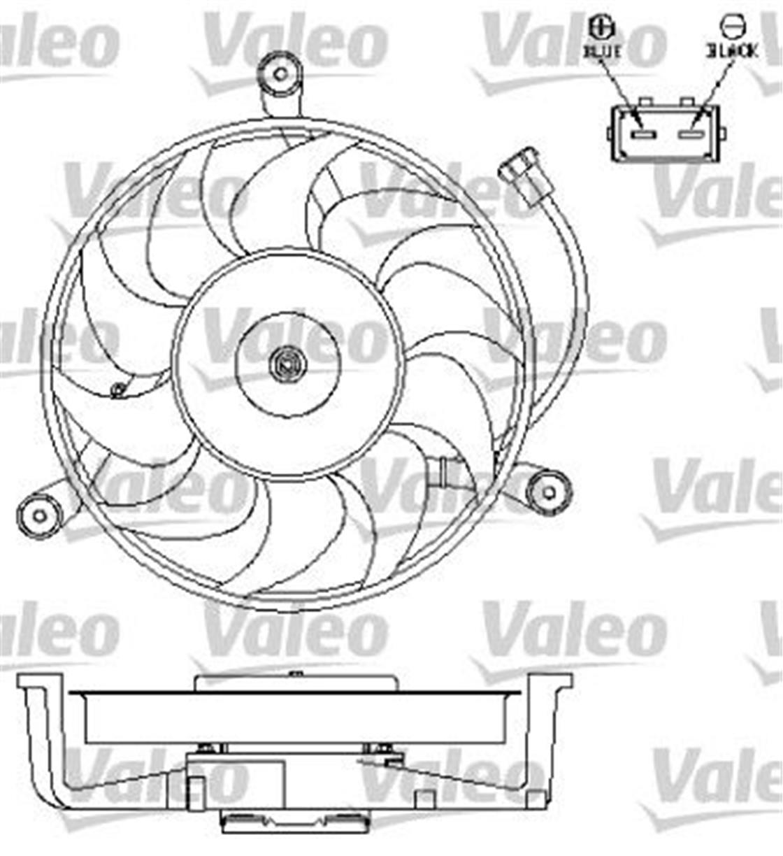 696043VW FAN MOTORU T4 - VW - OEM 701 959 455 AMVALEO