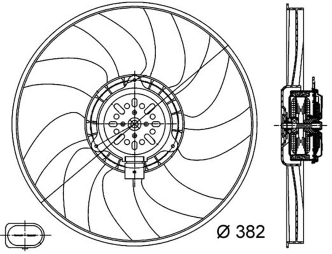 VW FAN MOTORU *TEK* A4-A5 2.0 TDI CAGA-CAHB SOL - VW - OEM 8K0 959 455 K-