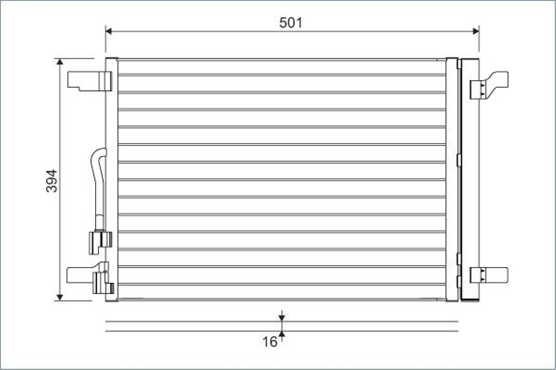 814375VW KLİMA RADYATÖRÜ GOLF7 1.4TSI-1.6 TDI - VW - OEM 5Q0 816 411 M.VALEO