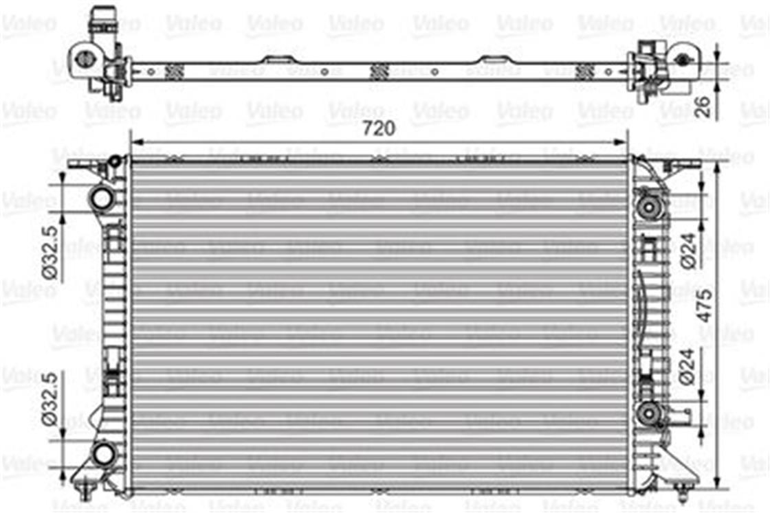 735472VW RADYATÖR A4-A5-Q5 2.0TDI OTOM.CAGA-CAGB - VW - OEM 8K0 121 251 T..VALEO